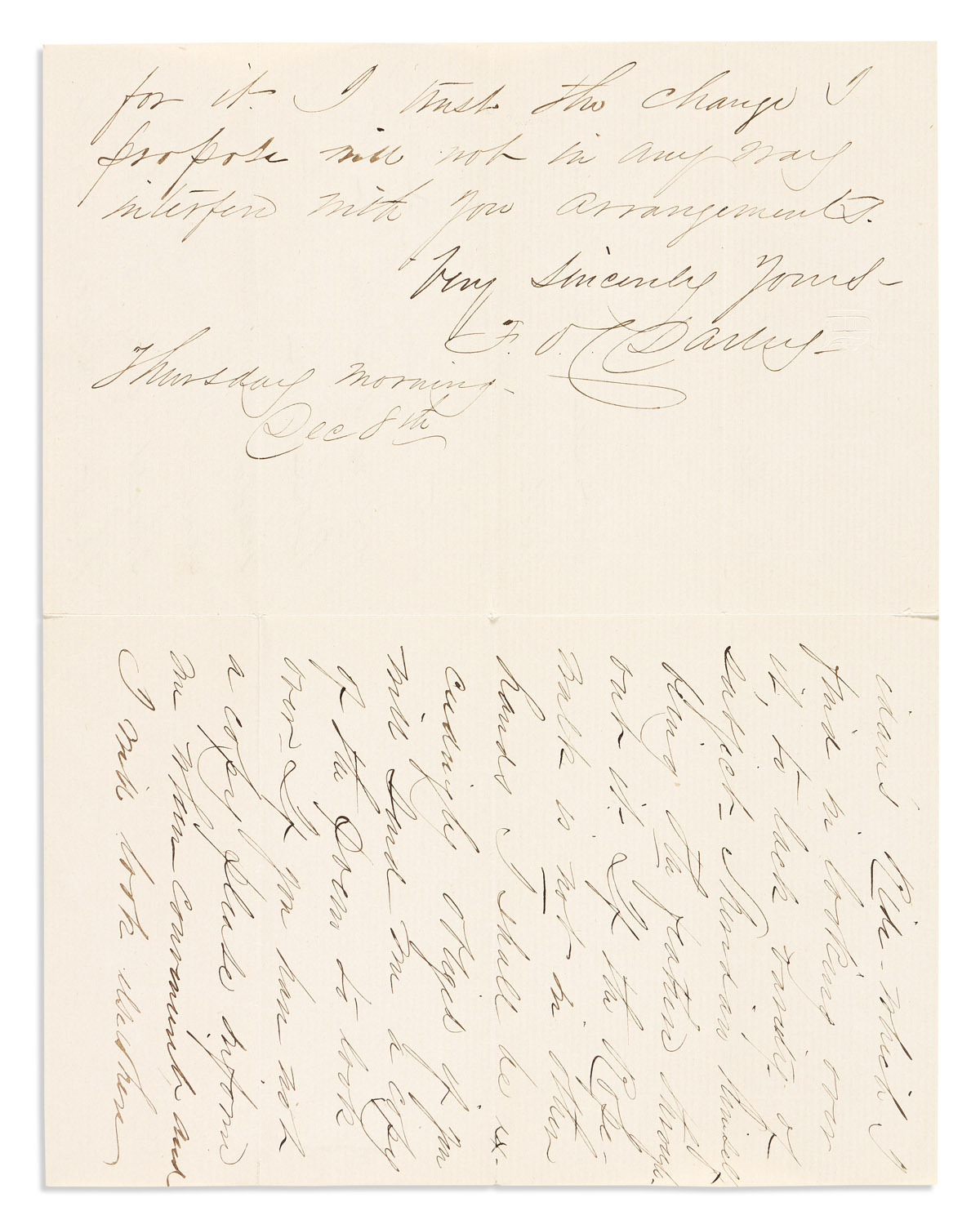 (ARTISTS.) Group of 4 Autograph Letters Signed: John Quincy Adams Ward * Felix Octavius Carr Darley (2) * Daniel Chester French.